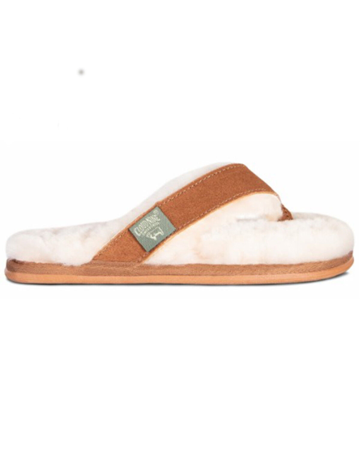 Image #1 - Cloud Nine Women's Sheepskin Lined Flip Flops, Chestnut, hi-res