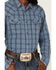 Image #3 - Blue Ranchwear Men's Plaid Snap Western Flannel Workshirt , Blue, hi-res