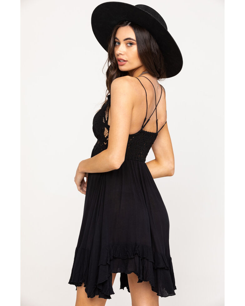 Free People Women's Black Adella Slip Dress - Country Outfitter