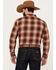 Image #4 - Blue Ranchwear Men's Lander Plaid Print Long Sleeve Western Pearl Snap Shirt, Red, hi-res