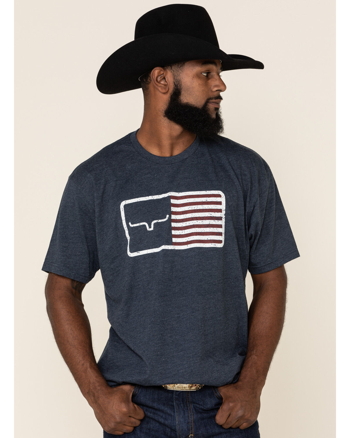 Image #2 - Kimes Ranch Men's Navy American Trucker Graphic T-Shirt, Navy, hi-res