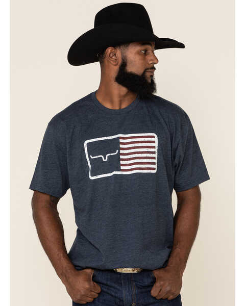 Kimes Ranch Men's Navy American Trucker Graphic T-Shirt , Navy, hi-res