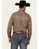 Image #4 - Cinch Men's Mini Striped Print Long Sleeve Button-Down Western Shirt, Brown, hi-res