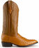 Image #3 - Ferrini Men's Colt Full Quill Ostrich Western Boots - Round Toe, Cognac, hi-res