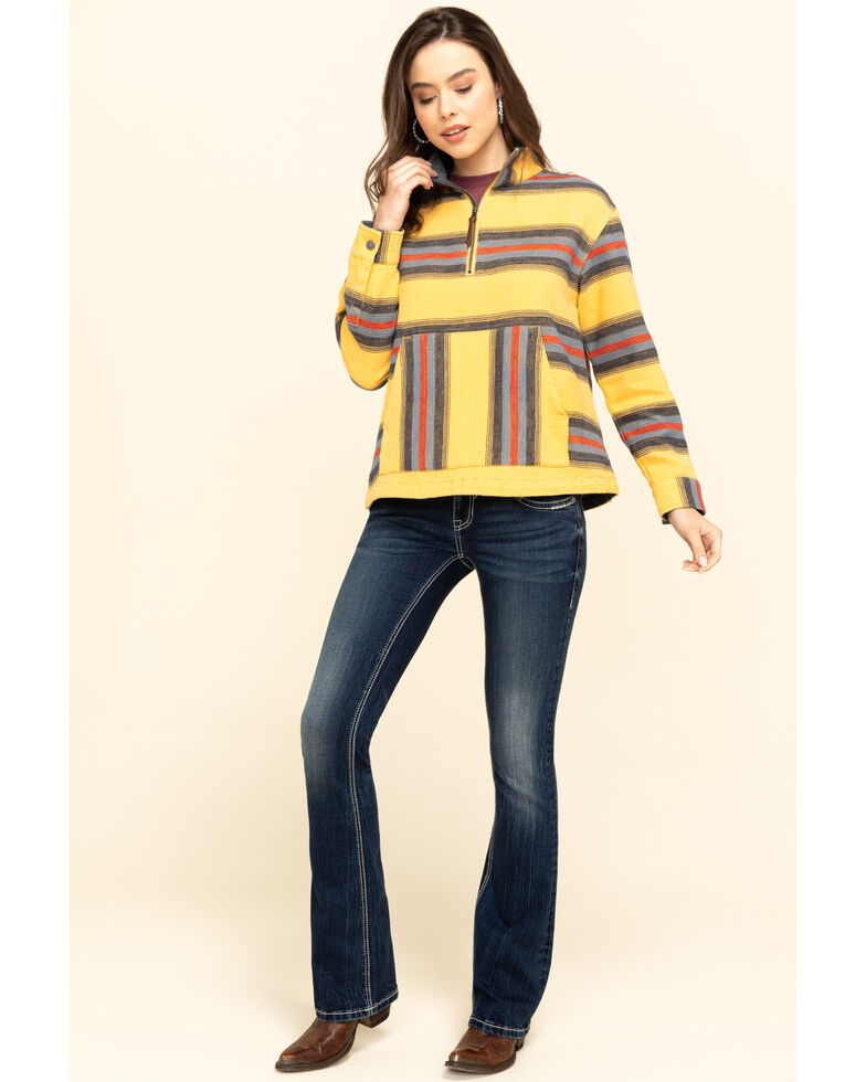 Pendleton Women S Gold Stripe Half Zip Pullover Country Outfitter