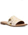 Image #1 - Dingo Women's Metallic Hairon Moo Moo Sandals, Gold, hi-res