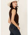 Image #2 - Shyanne Women's Shadow Striped Sleeveless Button-Down Western Shirt, Chocolate, hi-res