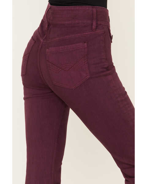 Image #3 - Idyllwind Women's High Rise Flap Pocket Outlaw Flare Jeans, Purple, hi-res