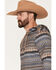 Image #2 - RANK 45&reg; Men's Stone Mesa Southwestern Print Tech Hooded Long Sleeve Shirt, Grey, hi-res