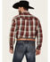 Image #4 - Roper Men's Amarillo Plaid Print Long Sleeve Button-Down Western Shirt, Wine, hi-res