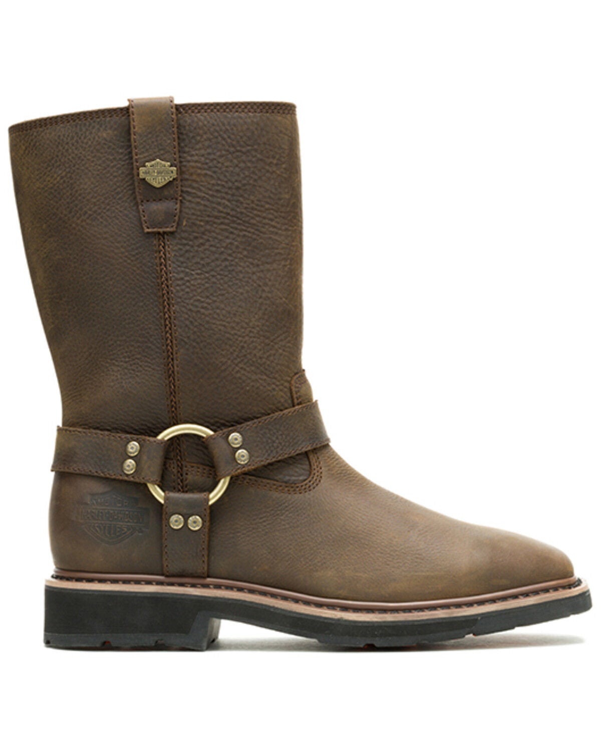 Harley Davidson Men's Altman Harness Waterproof Motorcycle Boots - Broad Square Toe, Brown, hi-res
