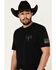 Image #3 - Buck Wear Men's Fundamentals Flag Short Sleeve Graphic T-Shirt , Black, hi-res