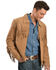 Image #1 - Scully Men's Fringed Suede Leather Short Jacket, Bourbon, hi-res