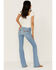 Image #3 - Idyllwind Women's High Risin' Roadtrip Wash Stretch Distressed Knee Flare Jeans, Medium Wash, hi-res