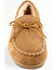 Minnetonka Men's Sheepskin Hardsole Moccasins, Tan, hi-res
