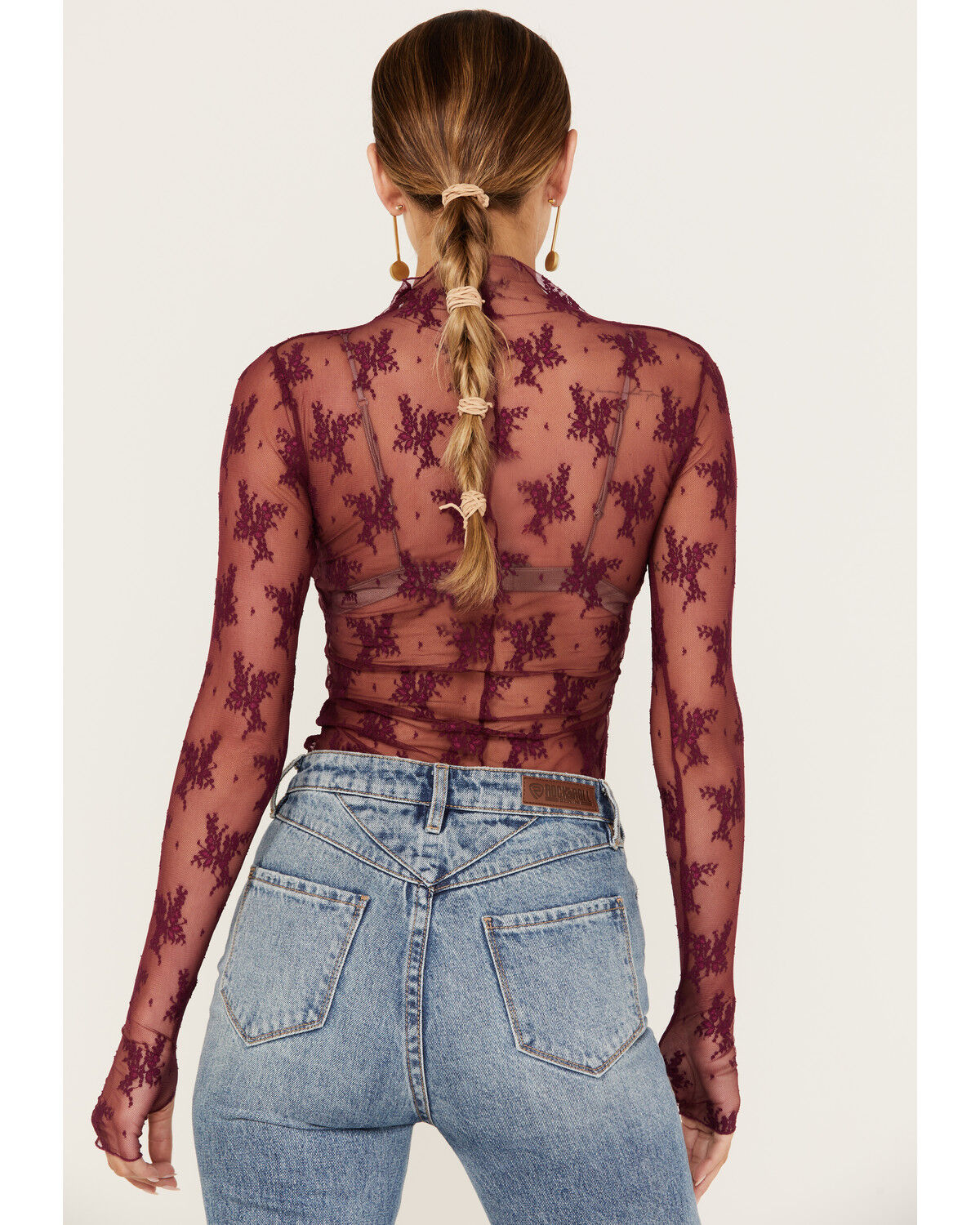 Image #4 - Free People Women's Lady Lux Layering Top, Maroon, hi-res