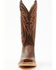 Image #4 - Justin Men's Brindle Western Boots - Square Toe, Brown, hi-res