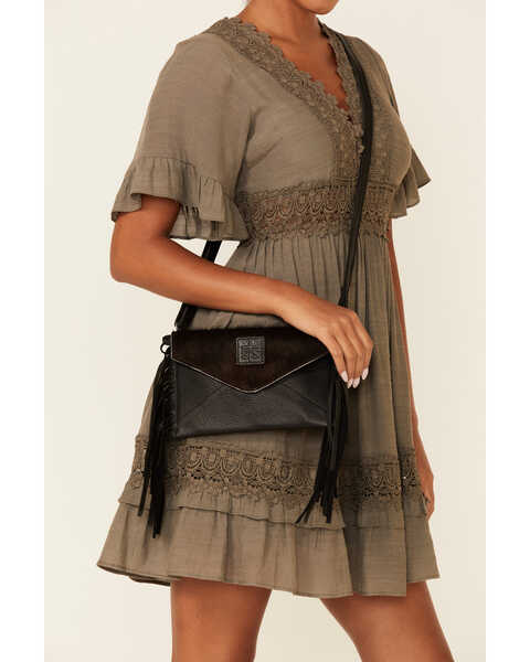 Image #1 - STS Ranchwear Women's Cowhide Envelope Crossbody Bag, Brown, hi-res
