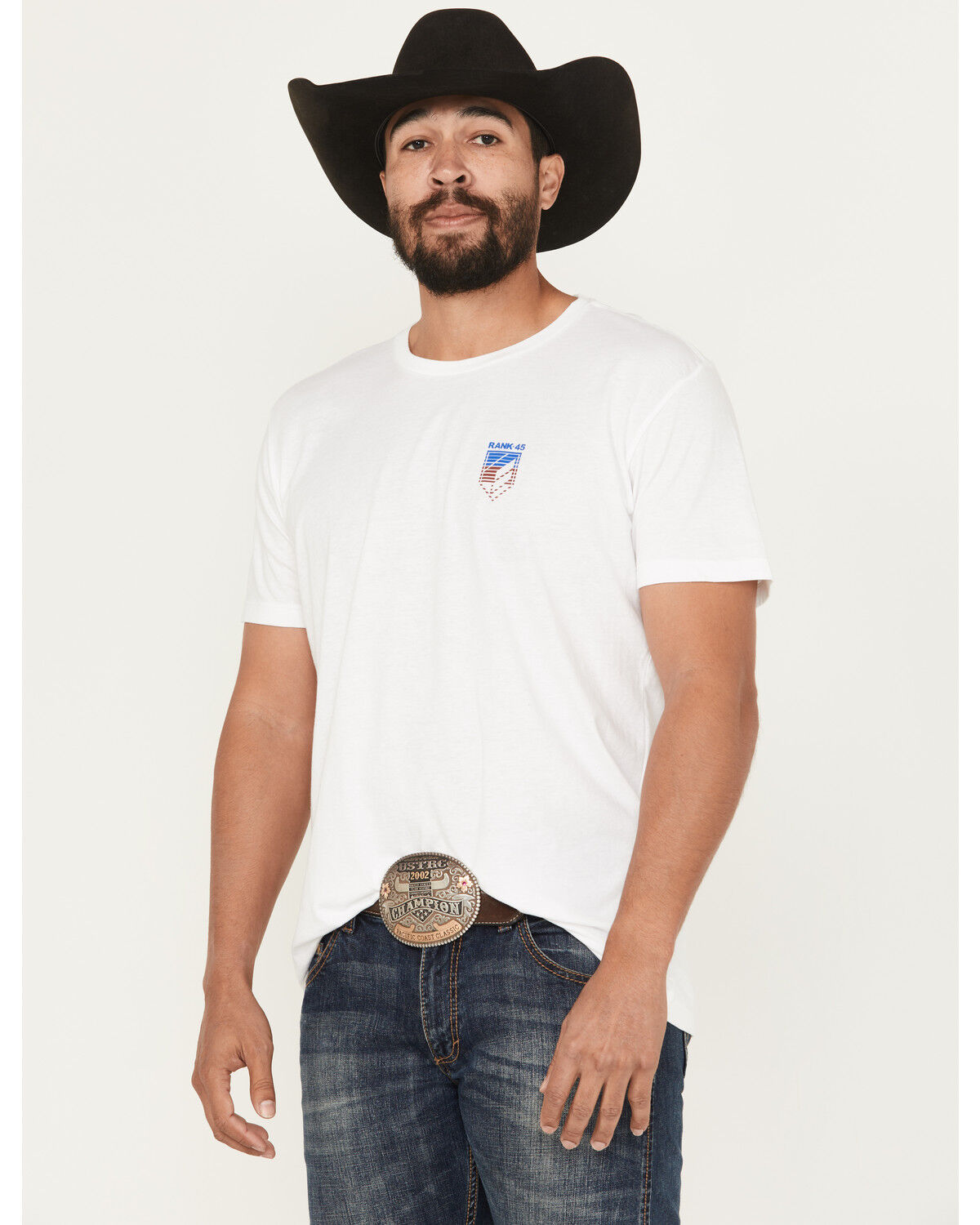 Image #1 - RANK 45® Men's Bleacher Americana Short Sleeve Graphic T-Shirt, White, hi-res
