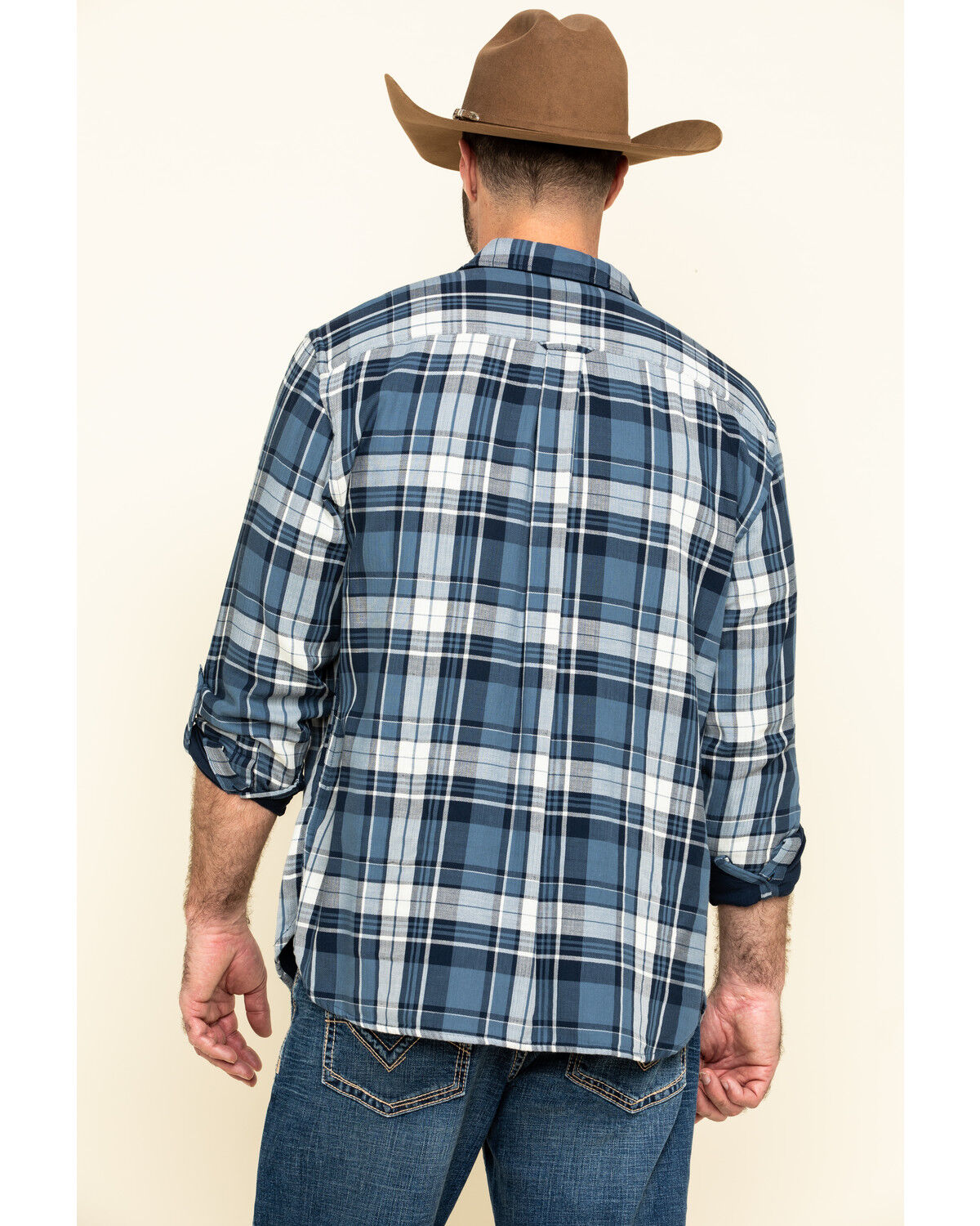 Image #2 - Pendleton Men's Fairbanks Plaid Button Long Sleeve Western Shirt, Blue, hi-res