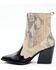 Dan Post Women's Snake Print Fashion Booties - Pointed Toe, Black, hi-res