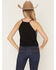 Image #4 - Idyllwind Women's Floral Haze Embroidered Crinkle Tank Top, Black, hi-res