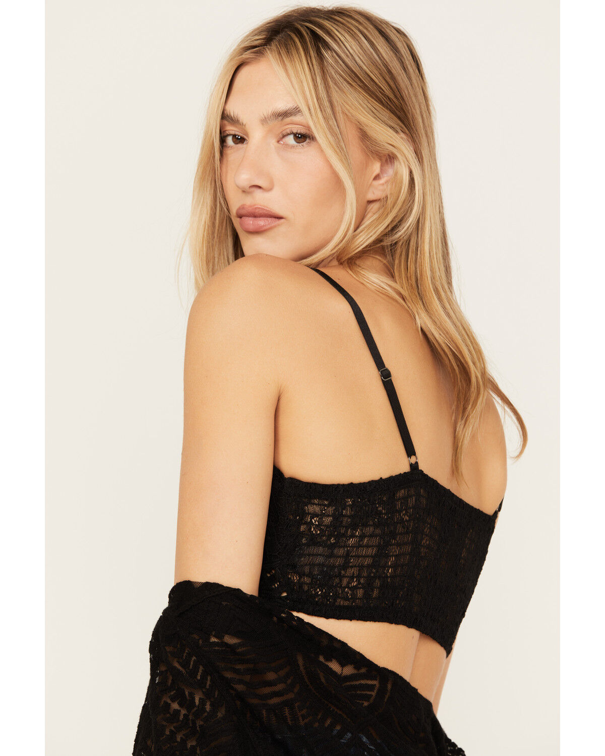 Image #4 - Shyanne Women's Floral Lace Bralette, Black, hi-res