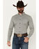 Image #1 - Cody James Men's Burro Checkered Print Long Sleeve Button-Down Shirt, Black, hi-res