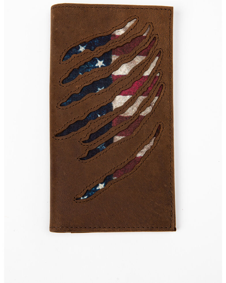 Cody James Men's Brown Americana Leather Checkbook Wallet, Brown, hi-res