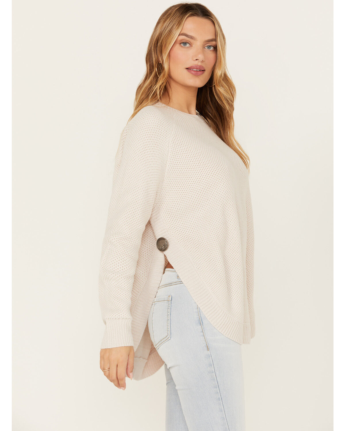 Image #2 - Cotton & Rye Women's Round Bottom Sweater, Natural, hi-res