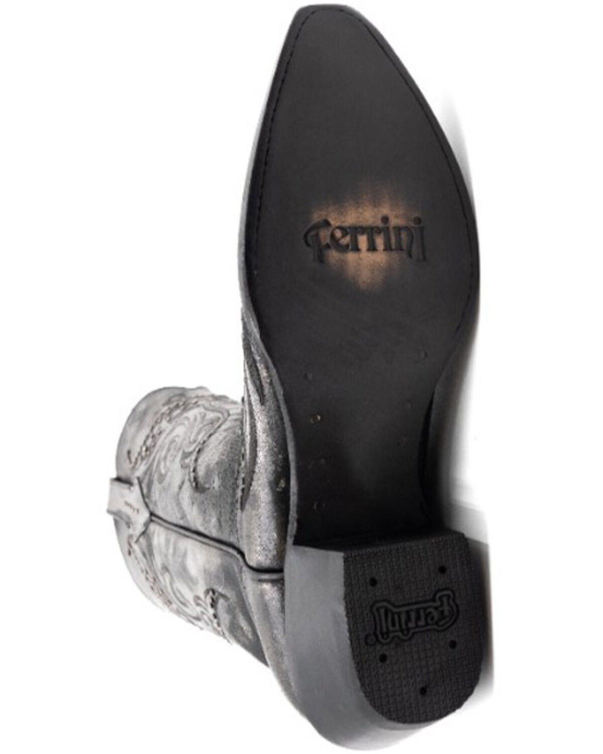 Image #7 - Ferrini Women's Masquerade Western Boots - Snip Toe, Silver, hi-res