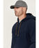 Image #2 - Thorogood Men's Heavyweight Brushed Embossed Logo Hooded Sweatshirt, Navy, hi-res