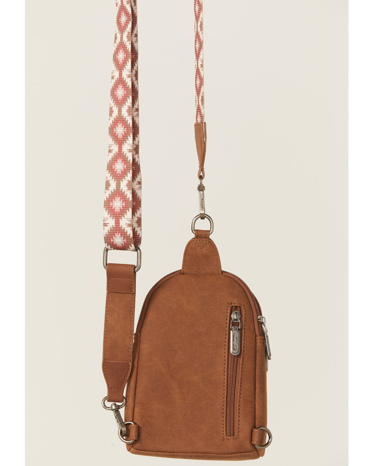 Image #3 - Wrangler x Boot Barn Women's Southwestern Print Sling Crossbody Bag, Brown, hi-res