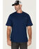Image #2 - Hawx Men's Eagle Short Sleeve Graphic Work Shirt, Indigo, hi-res
