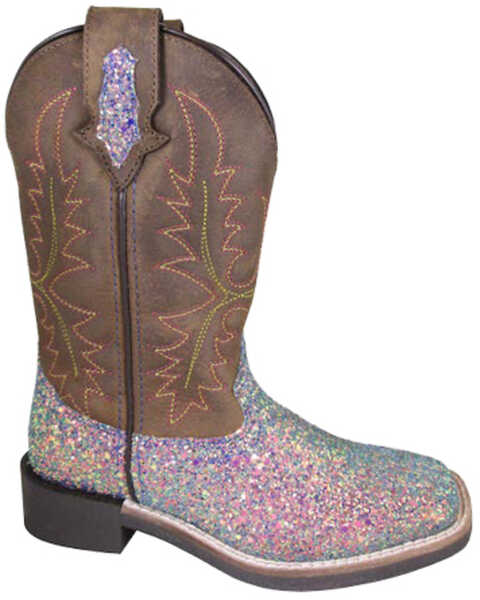Image #1 - Smoky Mountain Girls' Ariel Western Boots - Broad Square Toe, Pink, hi-res