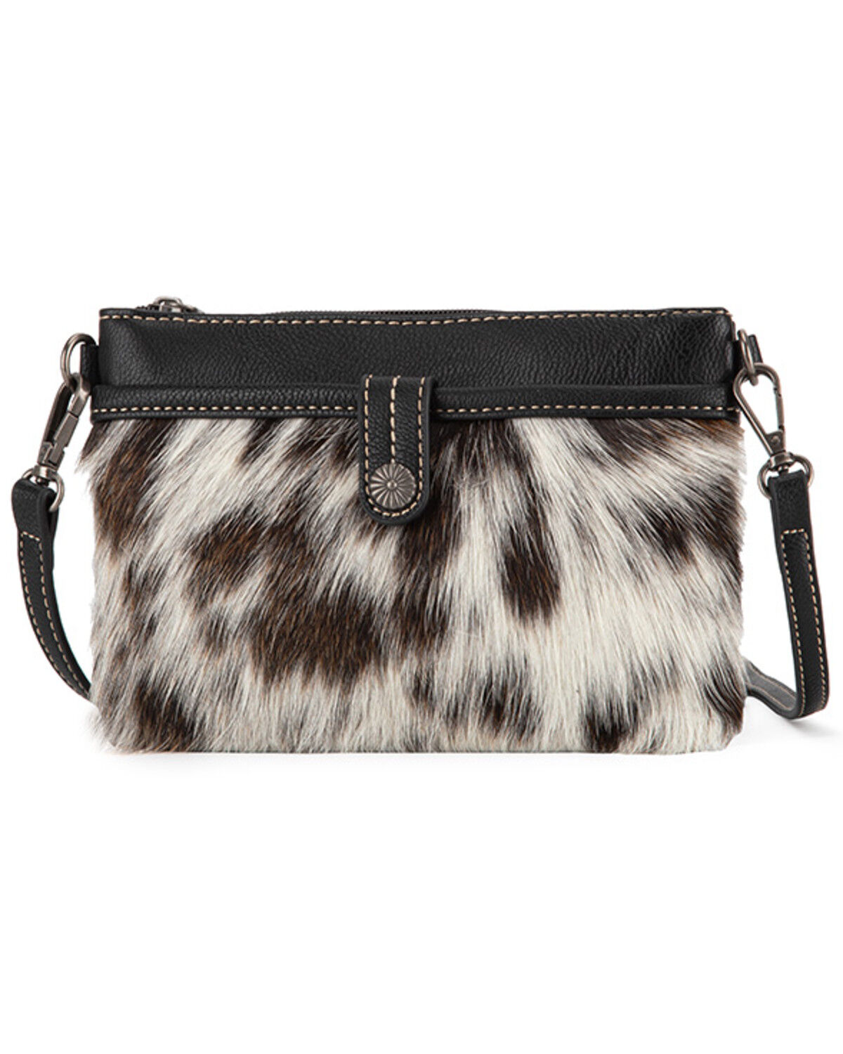 Image #1 - Wrangler Women's Cowhide Clutch, Black, hi-res
