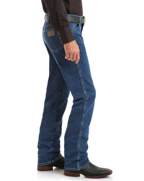Image #3 - Wrangler Men's Cowboy Cut Active Flex Stone Wash Bootcut Jeans , Blue, hi-res