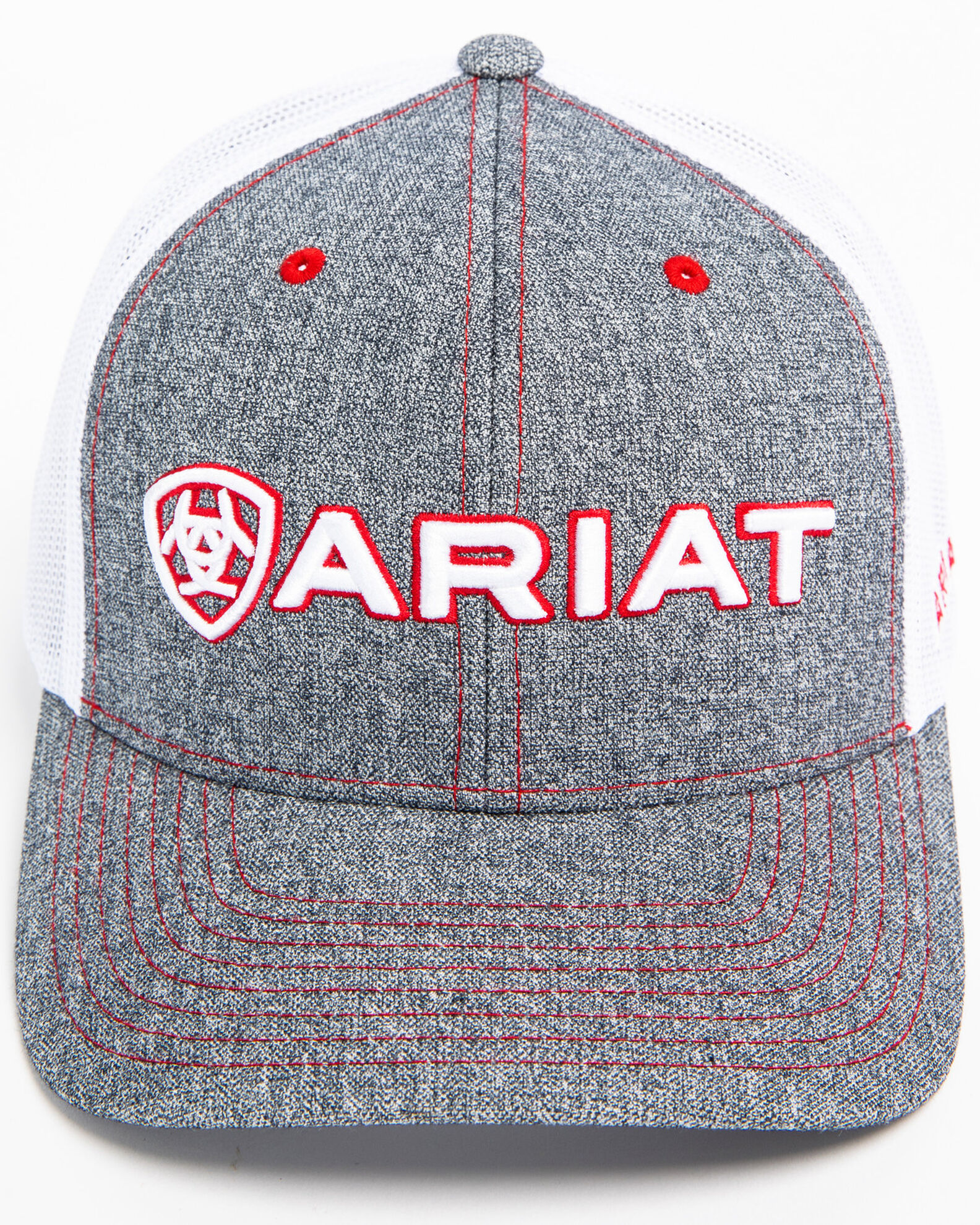 Image #2 - Ariat Men's Logo Ball Cap, Grey, hi-res