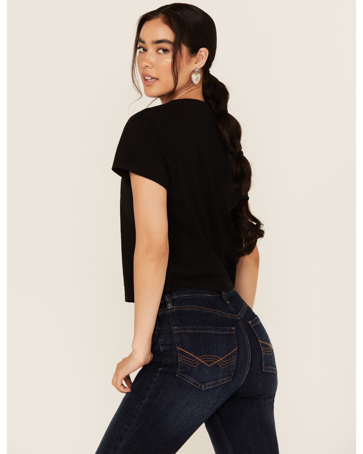 Image #4 - Idyllwind Women's Sorry Gone Country Short Sleeve Cropped Graphic Tee, Black, hi-res