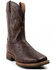 Image #1 - Dan Post Men's Alamosa Hand Ostrich Quill Western Boots - Broad Square Toe, Brown, hi-res