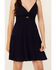 Image #3 - Angie Women's Eyelet Front Twist Sleeveless Mini Dress, Navy, hi-res