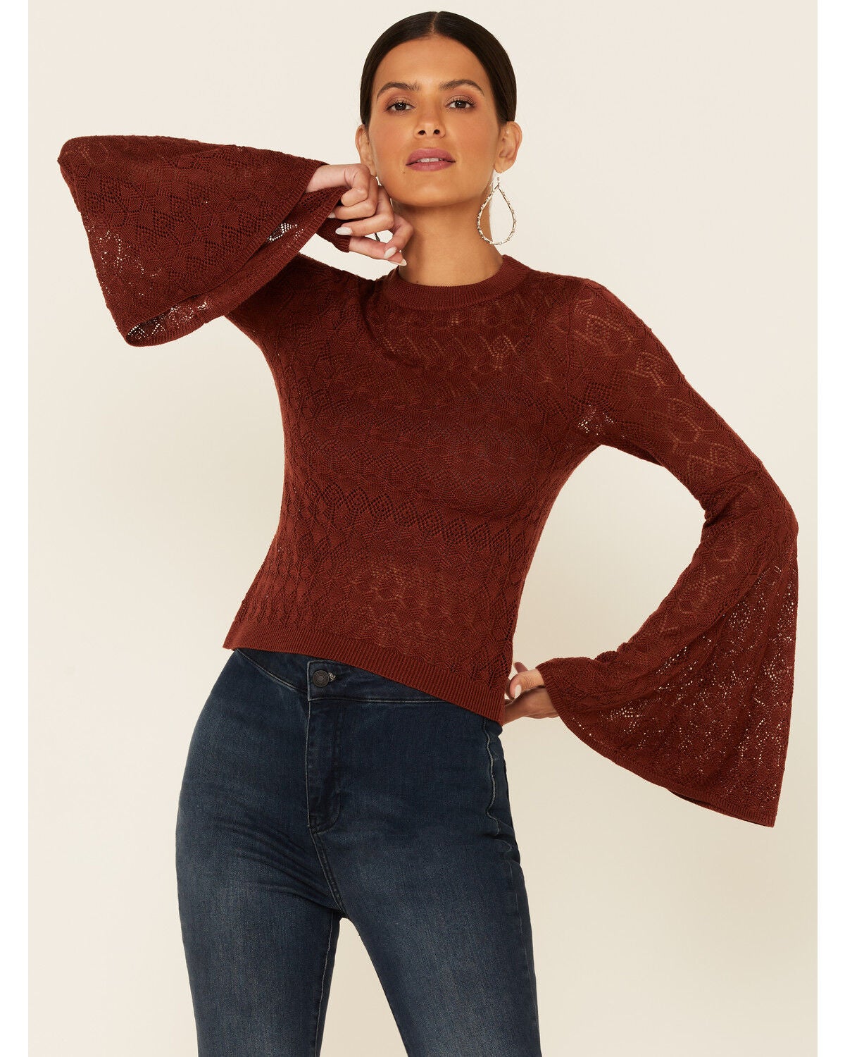 crochet black sweater