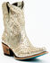 Image #1 - Boot Barn X Lane Women's Exclusive Dolly Metallic Leather Western Bridal Booties - Snip Toe, Gold, hi-res