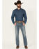 Image #1 - Rock & Roll Denim Men's Medium Wash Revolver Reflex Slim Straight Stretch Denim Jeans, Medium Wash, hi-res
