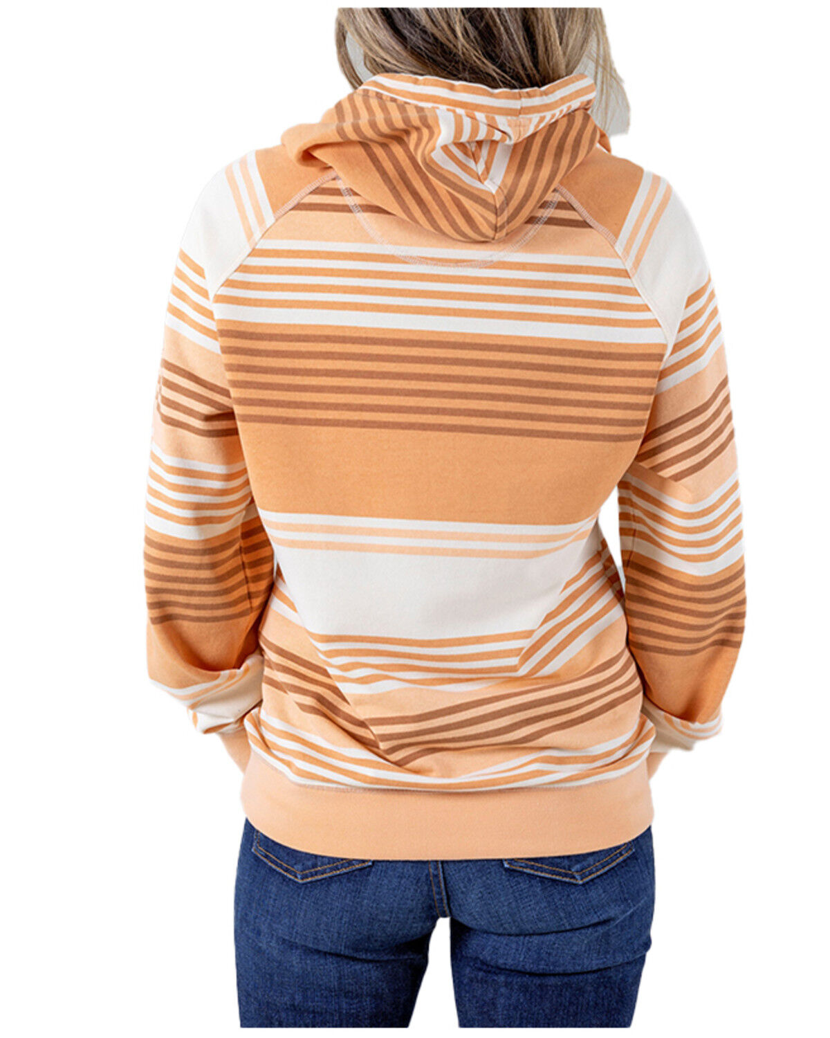 Image #3 - Kimes Ranch Women's Striped Hoodie, Orange, hi-res