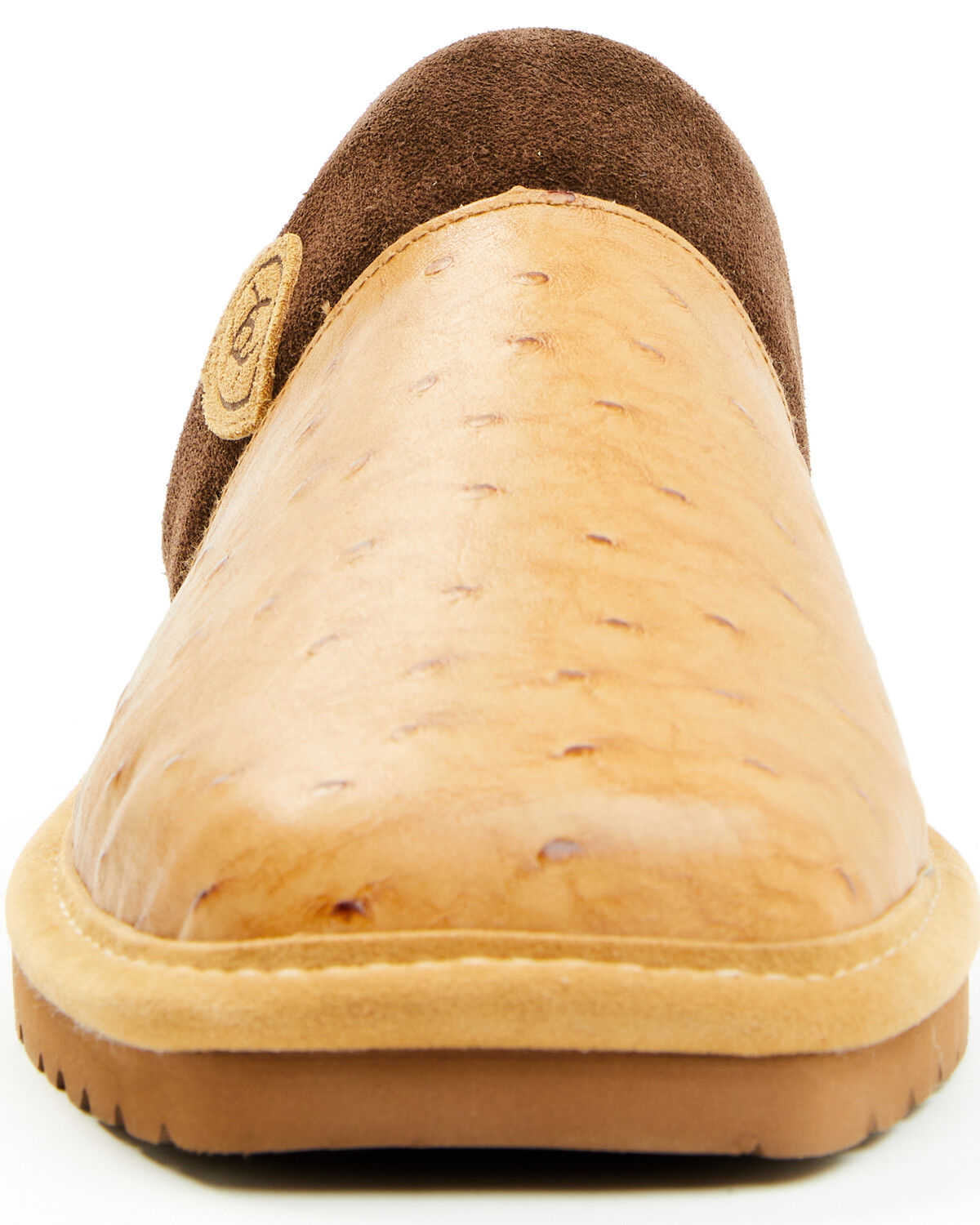 Image #4 - Ariat Men's Silversmith Full Quill Ostrich Print Slippers, Tan, hi-res