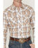 Image #3 - Wrangler Retro Men's Plaid Print Long Sleeve Snap Western Shirt, Tan, hi-res
