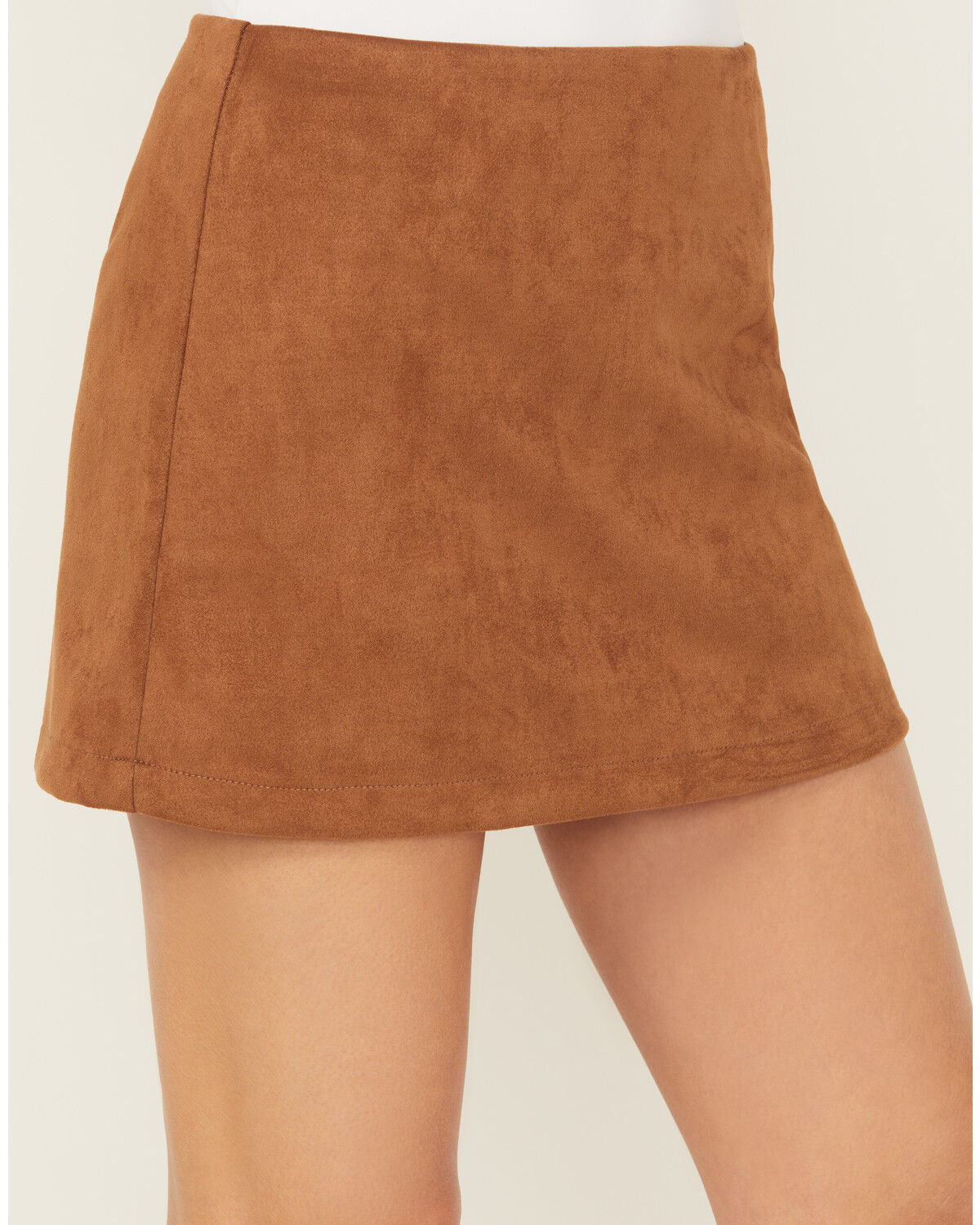 Image #2 - Shyanne Women's Faux Suede Mini Skort, Lt Brown, hi-res