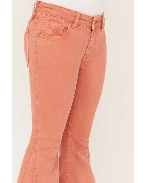 Image #2 - Shyanne Little Girls' Colored Flare Jeans - Youth, Rose, hi-res