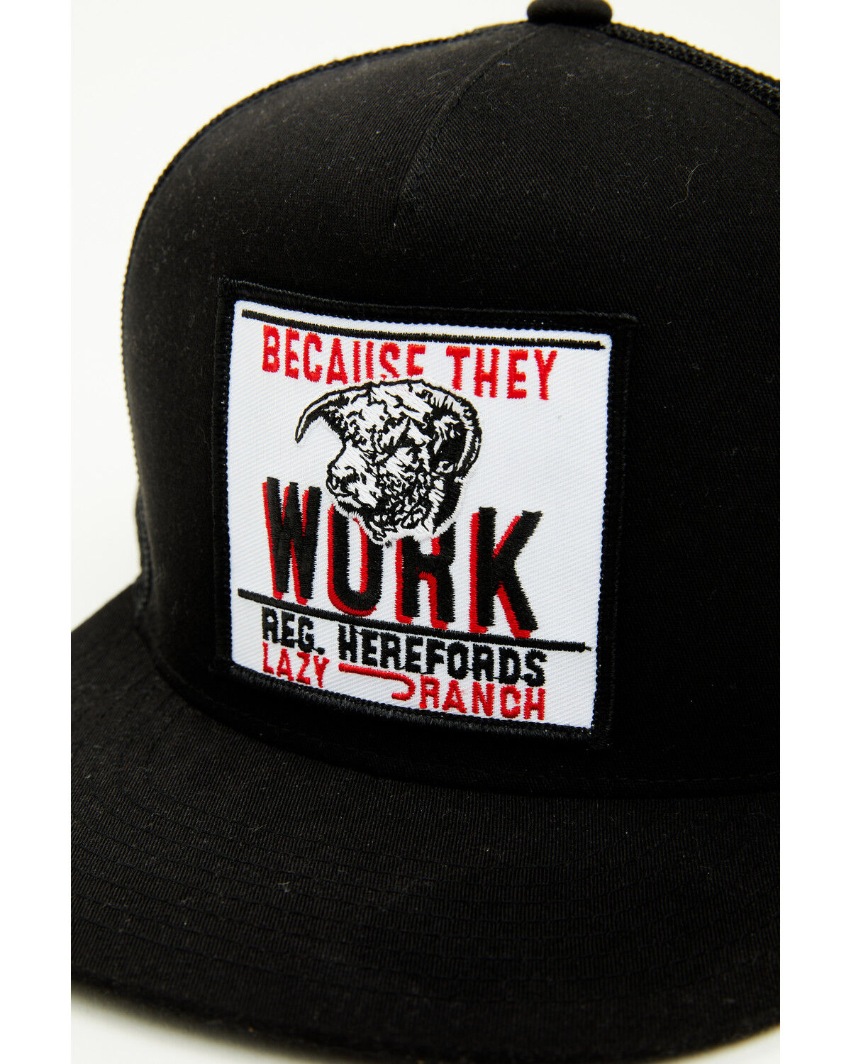 Image #2 - Lazy J Ranch Wear Men's Boot Barn Exclusive Because They Work Ball Cap, Black, hi-res